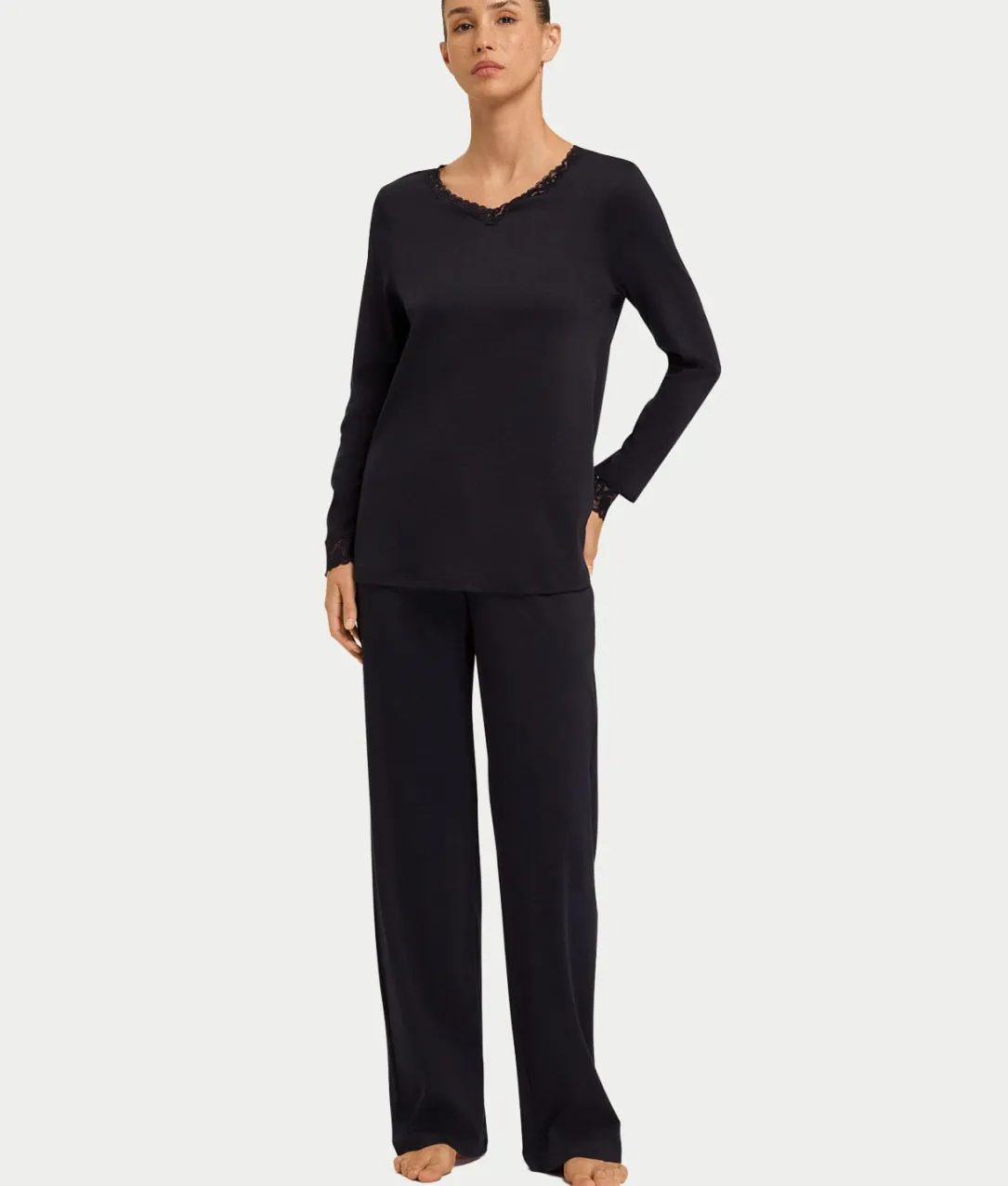 Moments Lace Trim Cotton Pajama Set