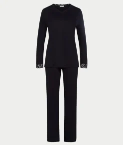 Moments Lace Trim Cotton Pajama Set