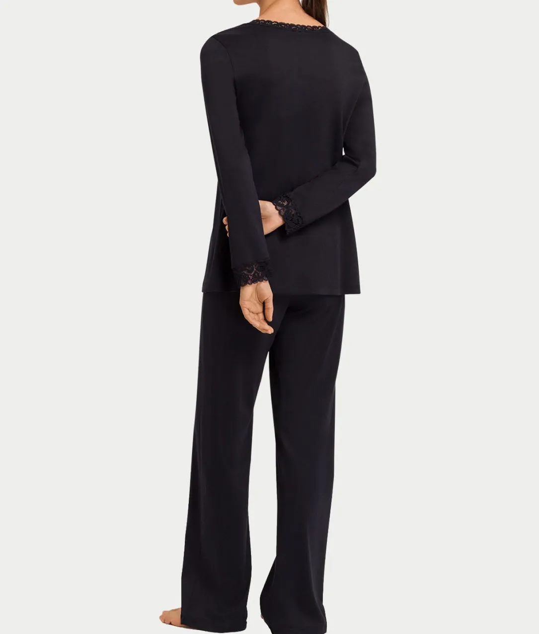 Moments Lace Trim Cotton Pajama Set