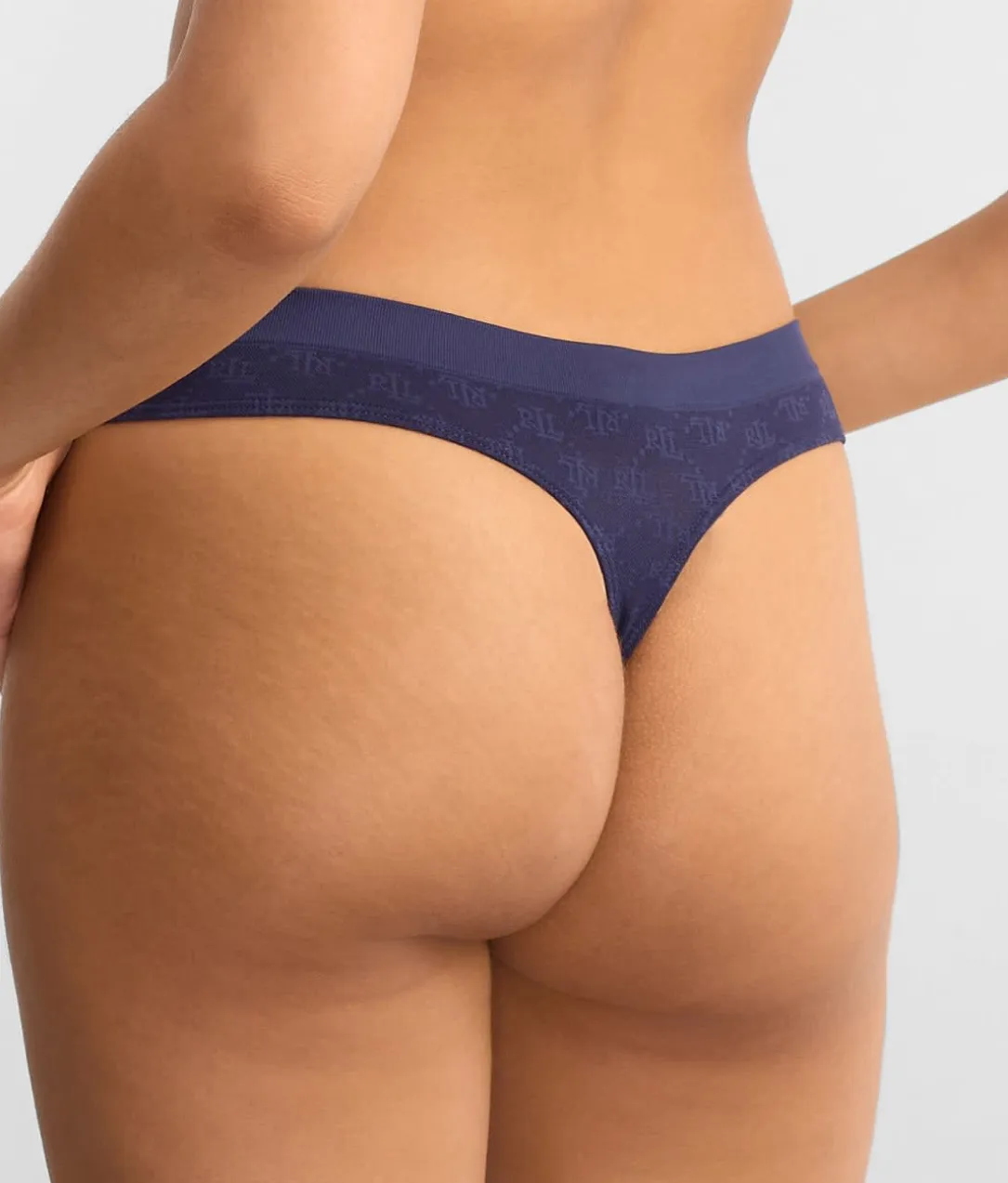 Monogram Mesh Thong