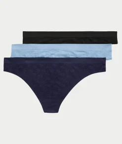 Monogram Mesh Thong 3-Pack