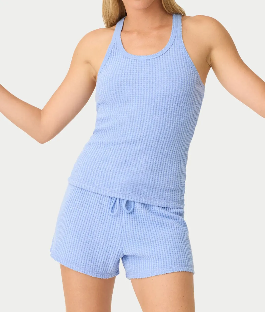 Morning Waffles Solid Knit Pajama Set