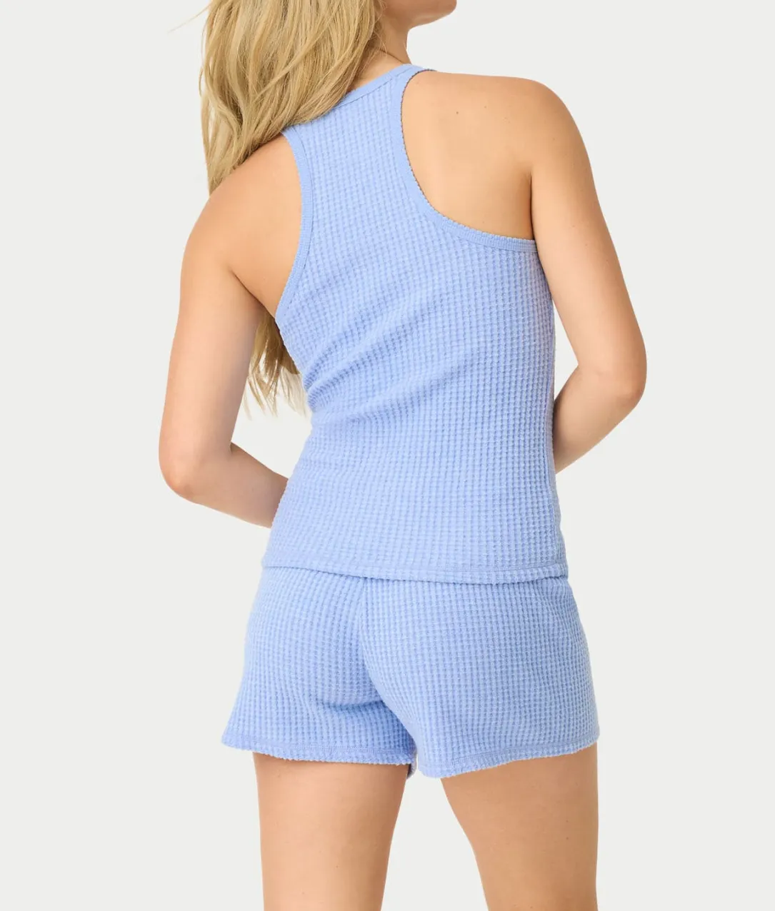 Morning Waffles Solid Knit Pajama Set