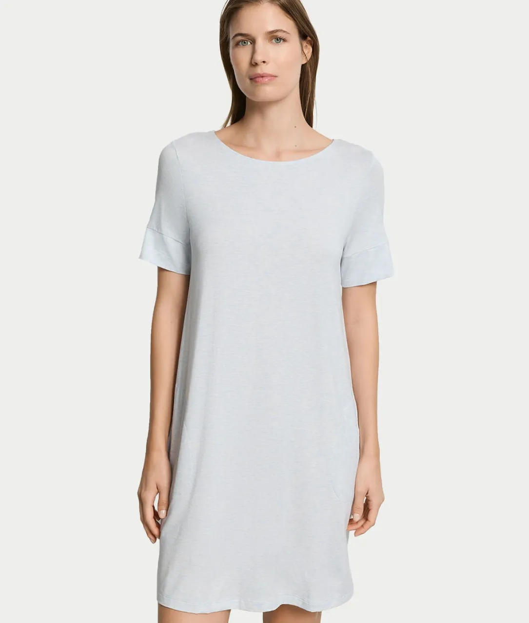 Natural Elegance Round Neck Nightgown