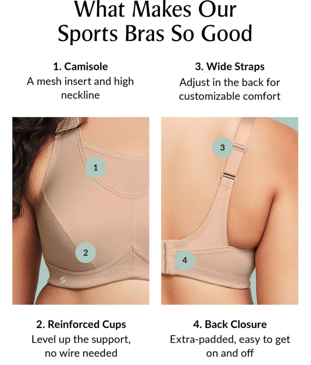 No-Bounce Cami Wire-Free Sports Bra