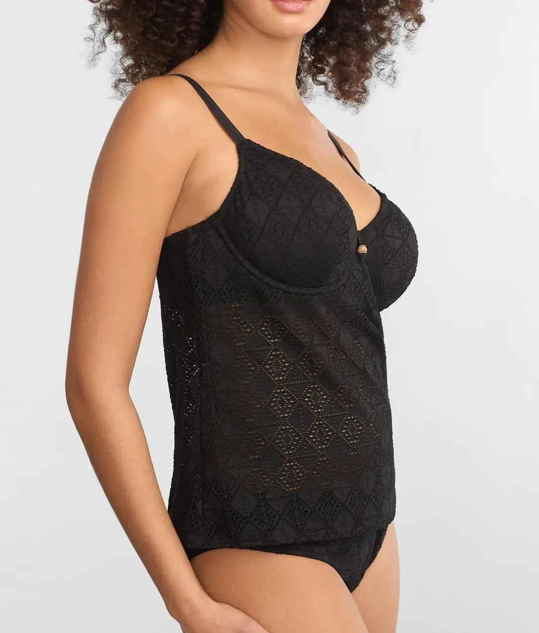Nomad Nights Underwire Plunge Tankini Top