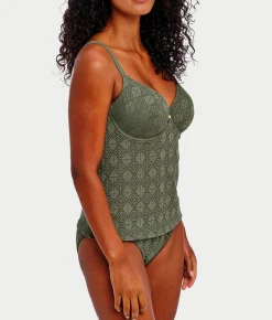 Nomad Nights Underwire Plunge Tankini Top