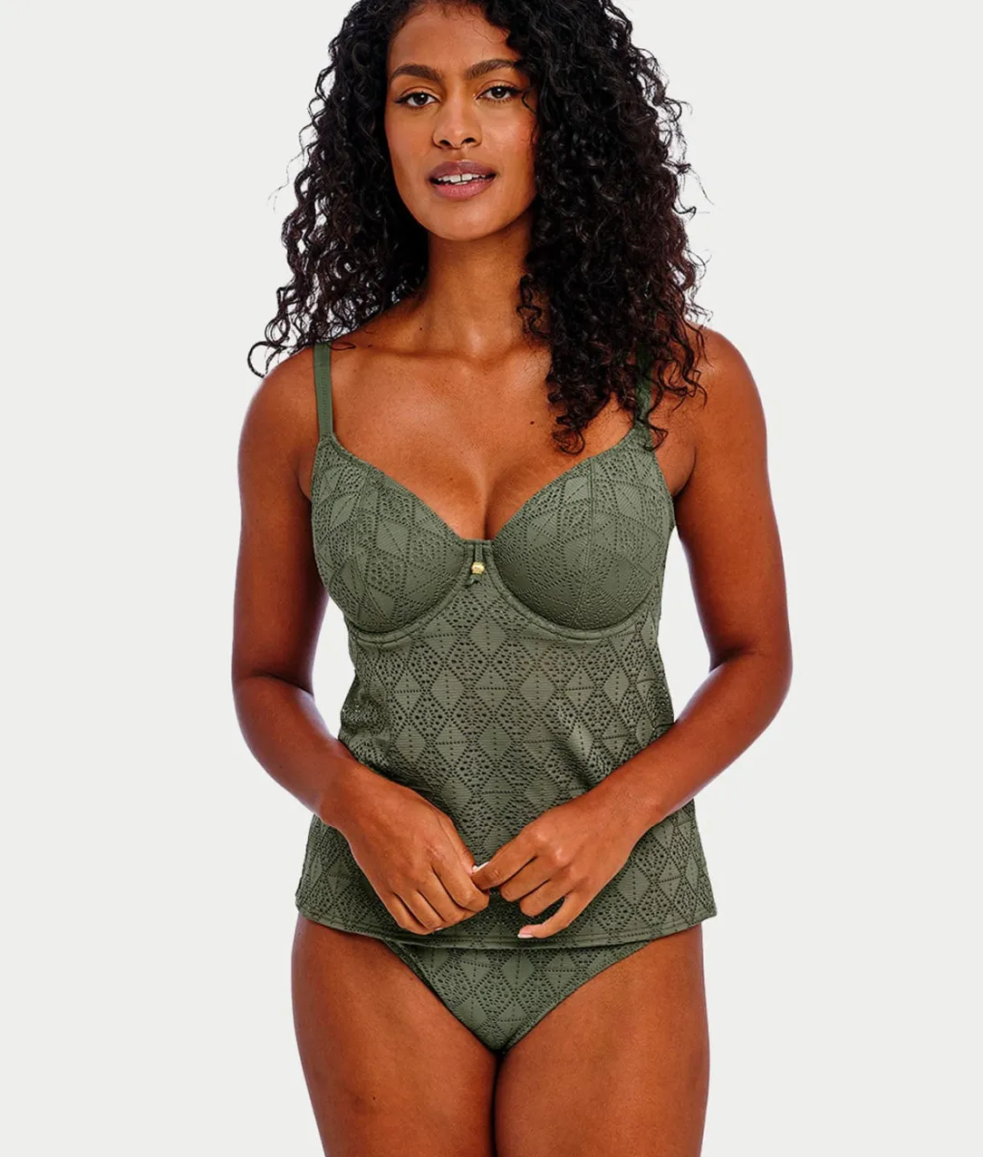 Nomad Nights Underwire Plunge Tankini Top