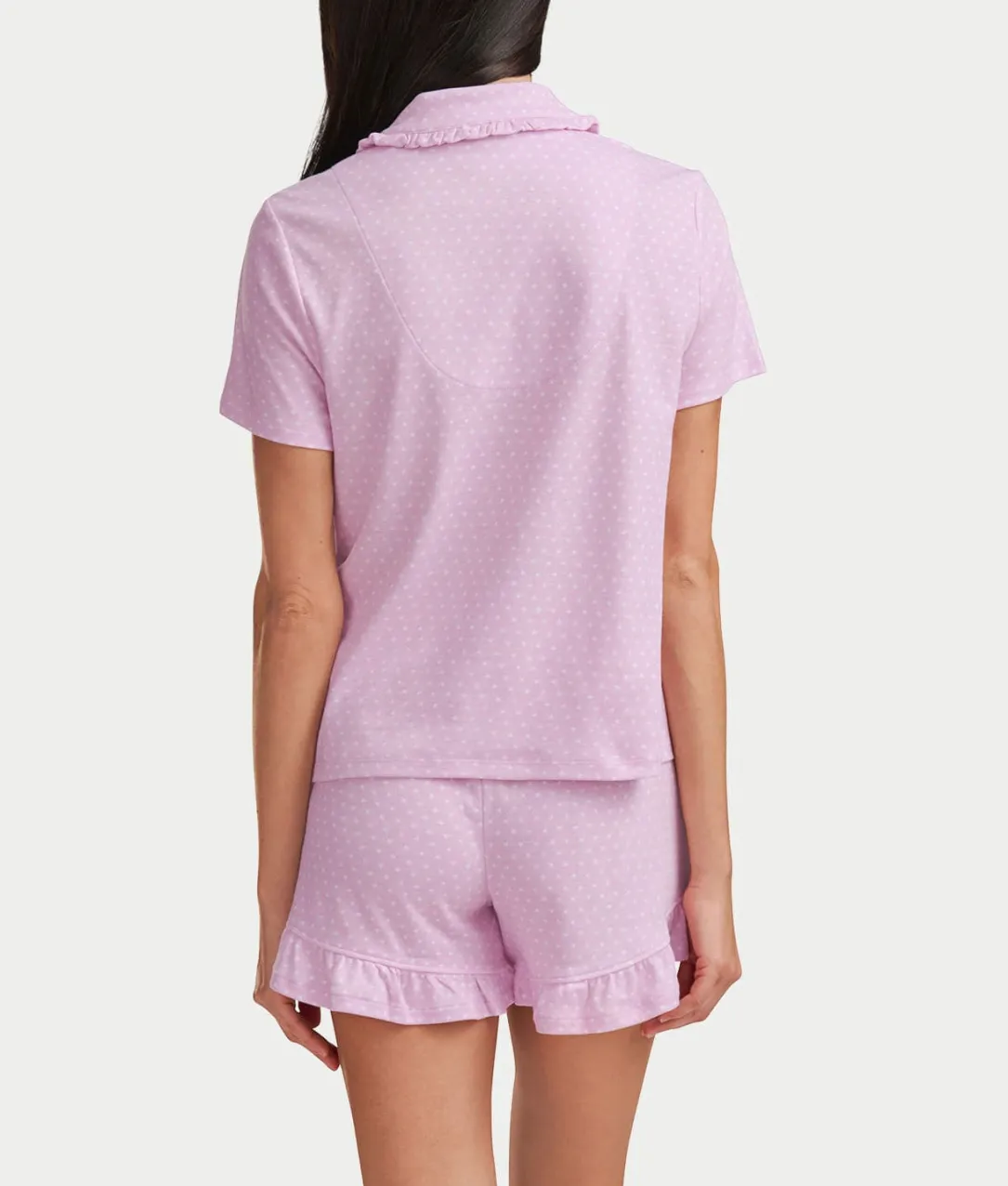 Notch Top Knit Boxer Pajama Set