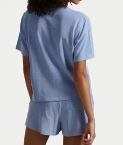 Oxford Knit Pajama Shorts Set