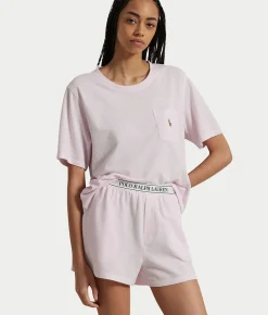 Oxford Knit Pajama Shorts Set