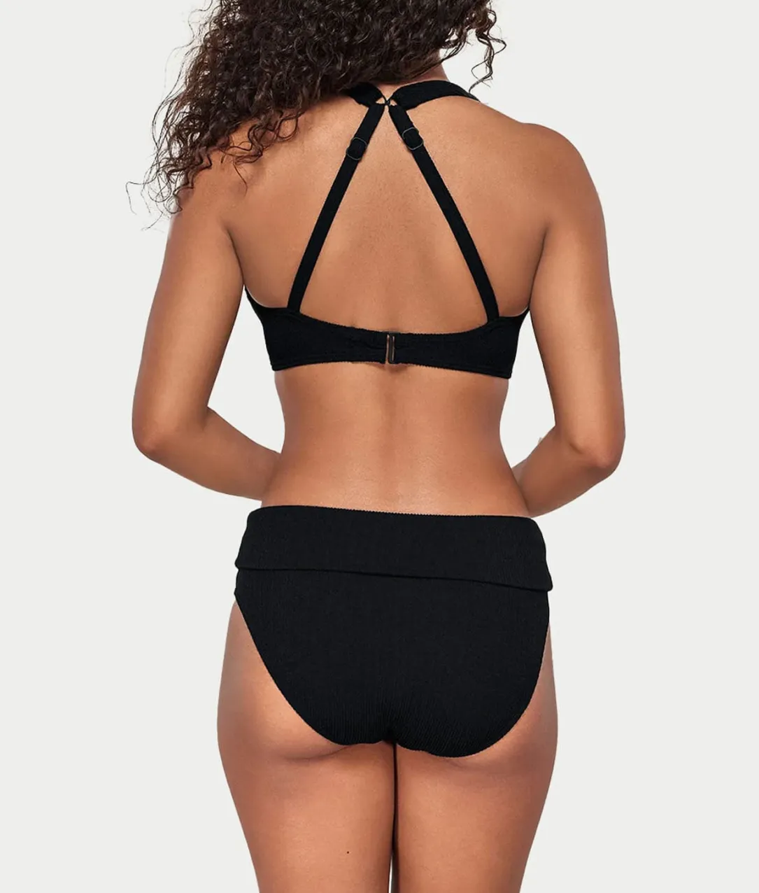 Pacifica Hannah Fold-Over High-Waist Bikini Bottom