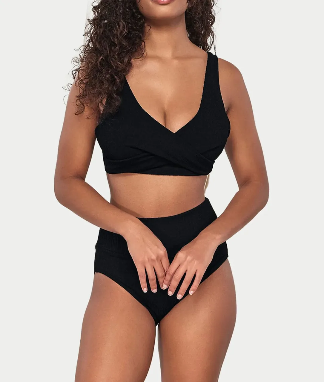 Pacifica Hannah Fold-Over High-Waist Bikini Bottom