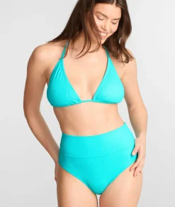 Pacifica Hannah Fold-Over High-Waist Bikini Bottom
