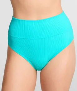 Pacifica Hannah Fold-Over High-Waist Bikini Bottom