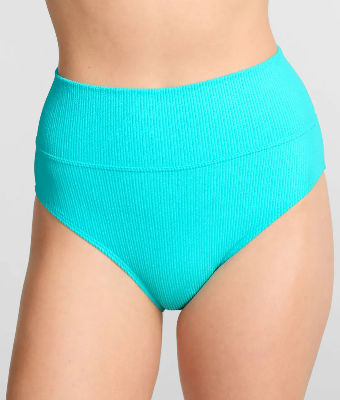 Pacifica Hannah Fold-Over High-Waist Bikini Bottom