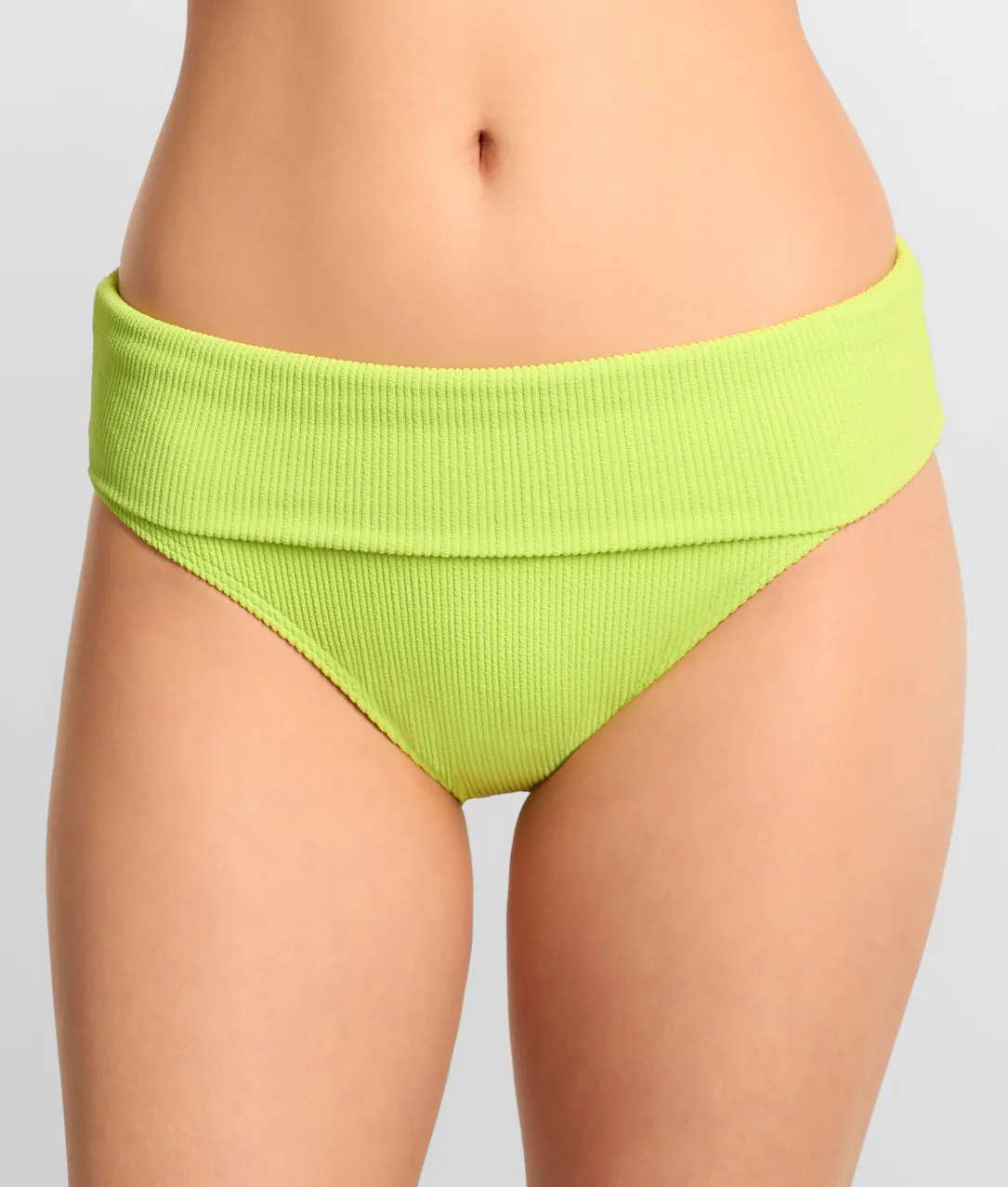 Pacifica Hannah Fold-Over High-Waist Bikini Bottom