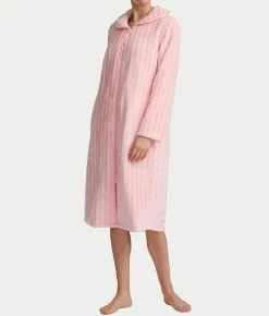Plush Long Sleeve 47" Shawl Collar Zip Robe