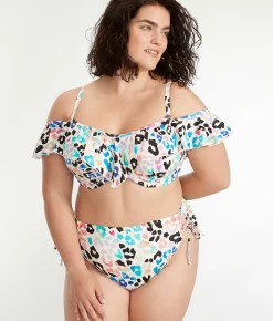Plus Size Party Bay Ruffle Underwire Bikini Top