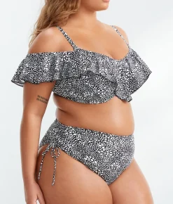 Plus Size Pebble Cove Ruffle Underwire Bikini Top