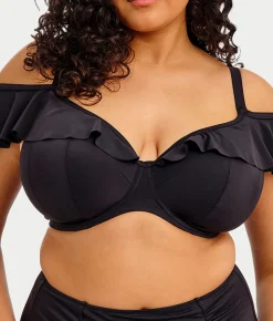 Plus Size Plain Sailing Bardot Bikini Top