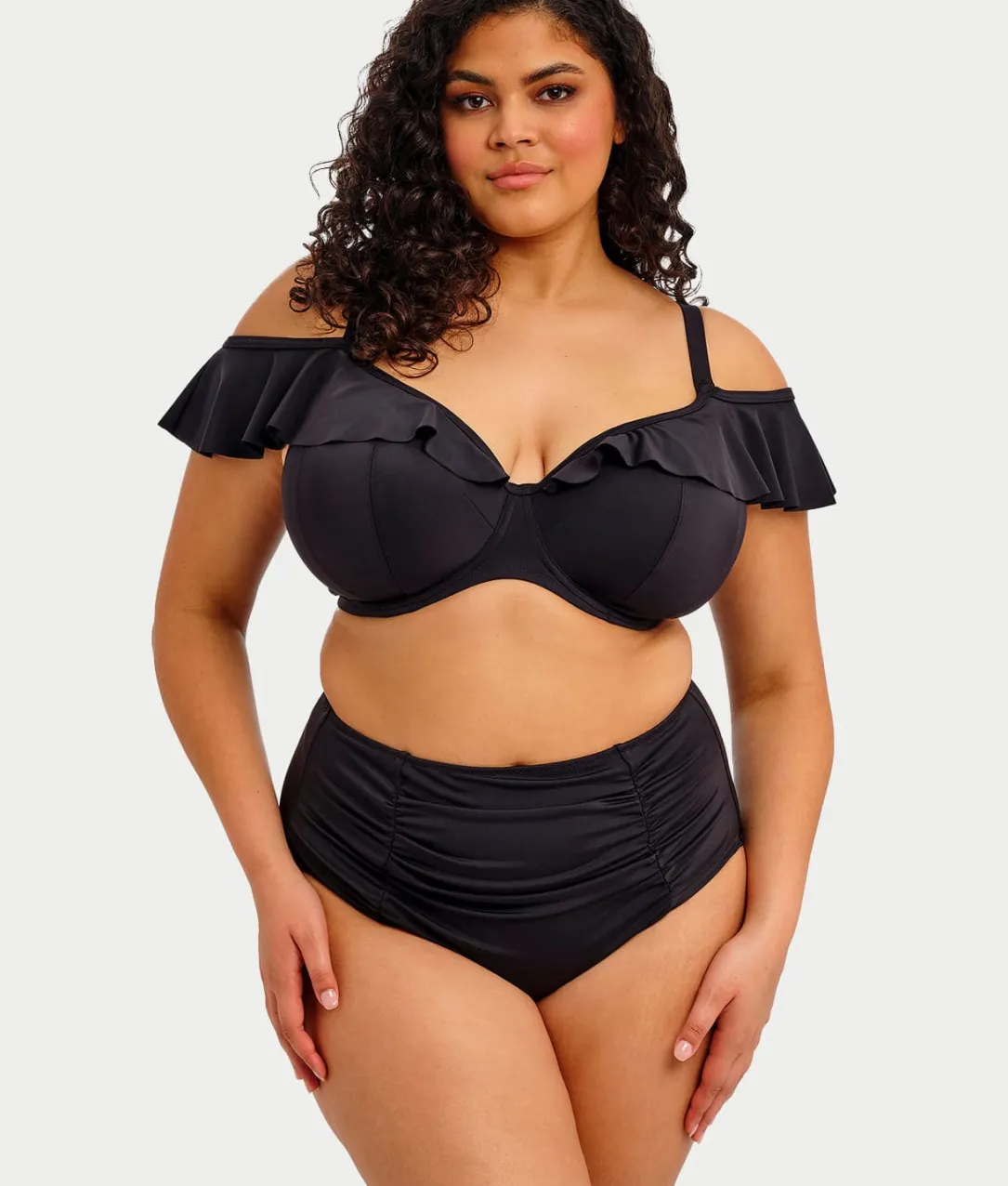 Plus Size Plain Sailing Bardot Bikini Top