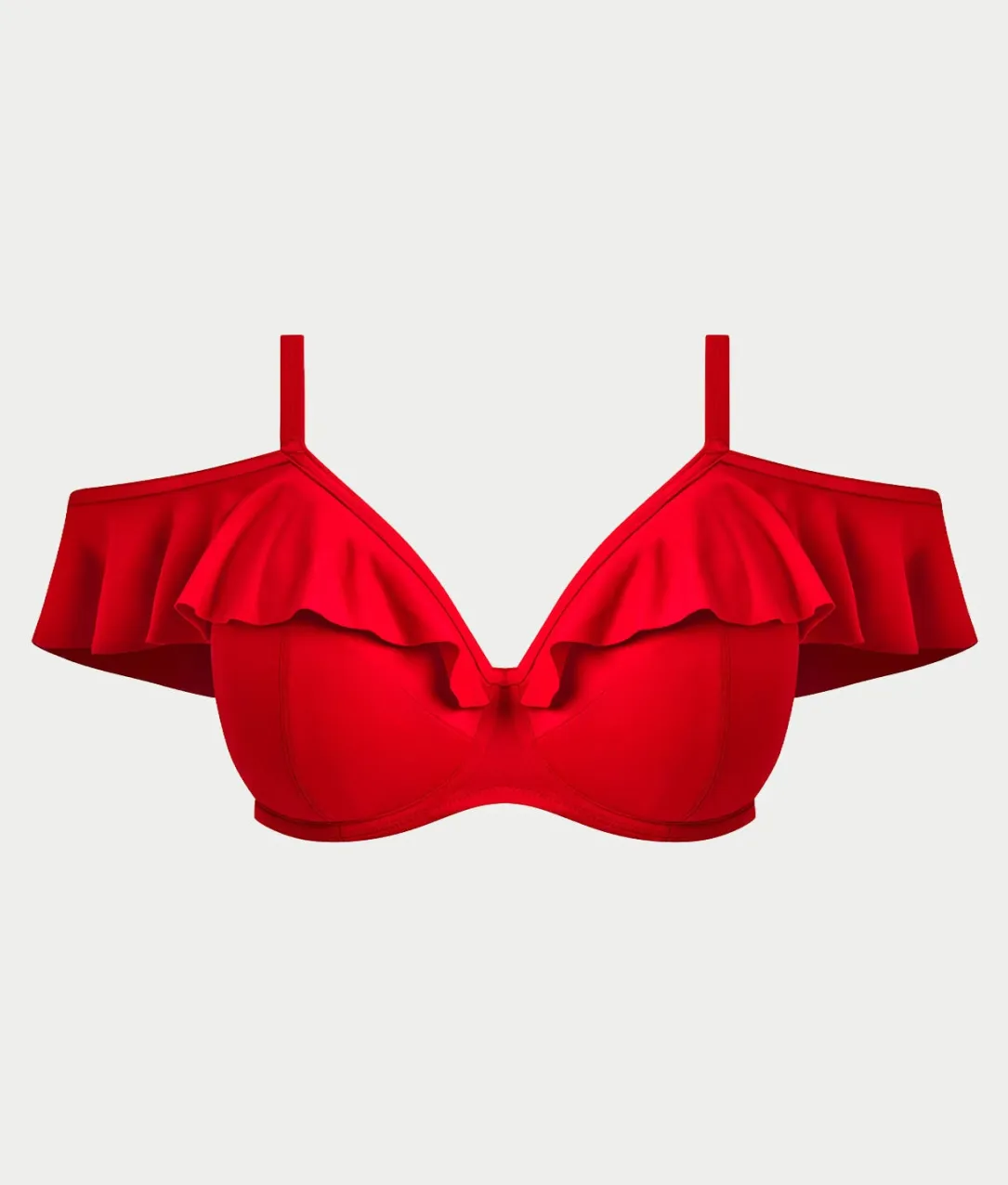 Plus Size Plain Sailing Bardot Bikini Top