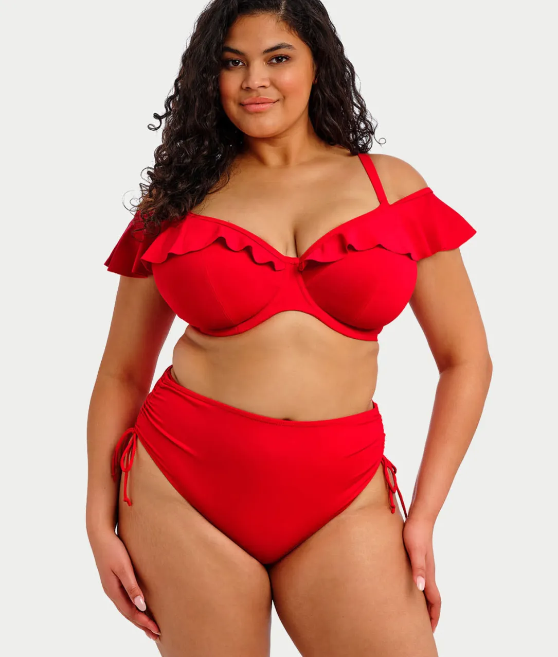 Plus Size Plain Sailing Bardot Bikini Top