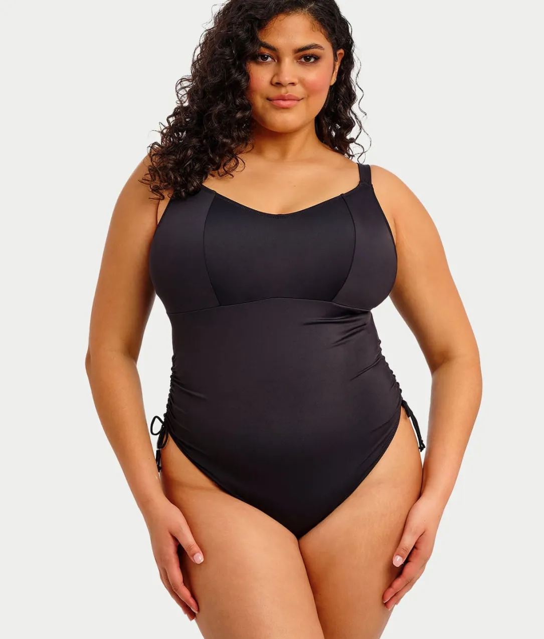 Plus Size Plain Sailing Wire-Free One-Piece Swimsuit
