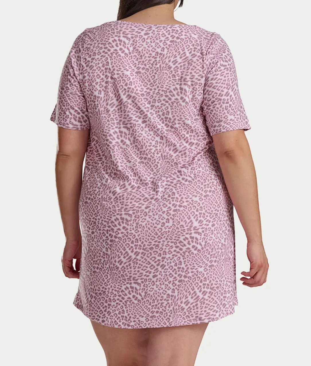Plus Size Romantic Fields Elbow-Length Sleep Shirt