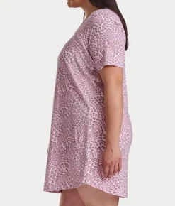 Plus Size Romantic Fields Elbow-Length Sleep Shirt