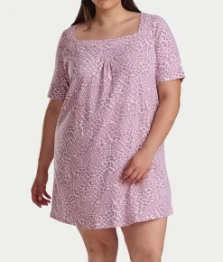 Plus Size Romantic Fields Elbow-Length Sleep Shirt