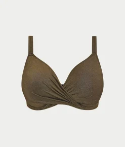 Plus Size Sunset Shimmer Plunge Bikini Top