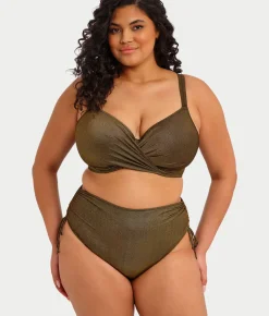 Plus Size Sunset Shimmer Plunge Bikini Top