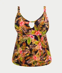 Plus Size Tiger Valley Tankini Top