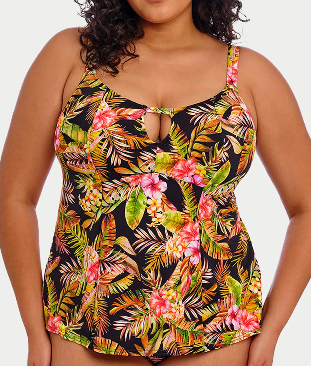 Plus Size Tiger Valley Tankini Top