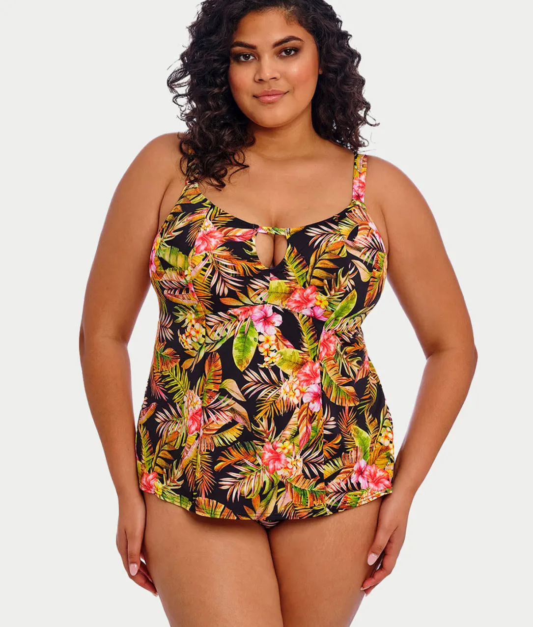 Plus Size Tiger Valley Tankini Top