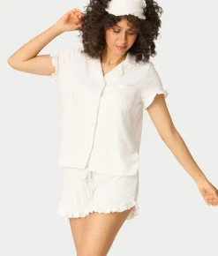 Pointelle Essentials 3-Piece Knit Pajama Set