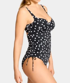 Polka Dot Isabella Balcony Underwire One-Piece Swimsuit