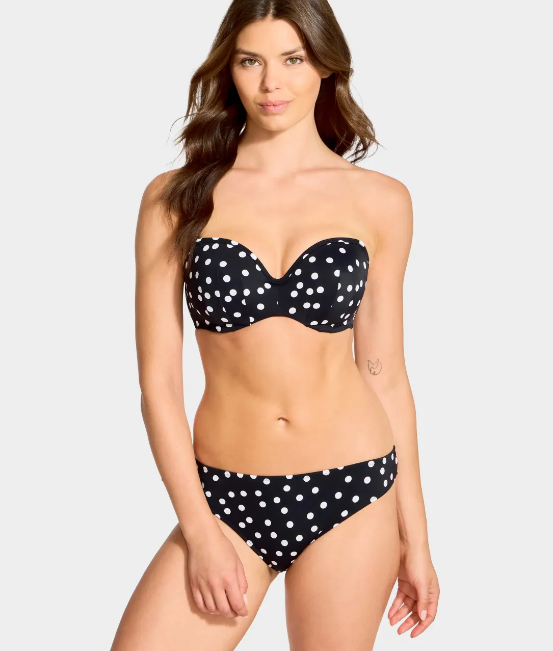 Polka Dot Scarlett Bandeau Bikini Top