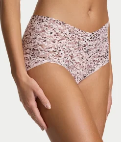 Printed Signature Lace Retro V-Kini
