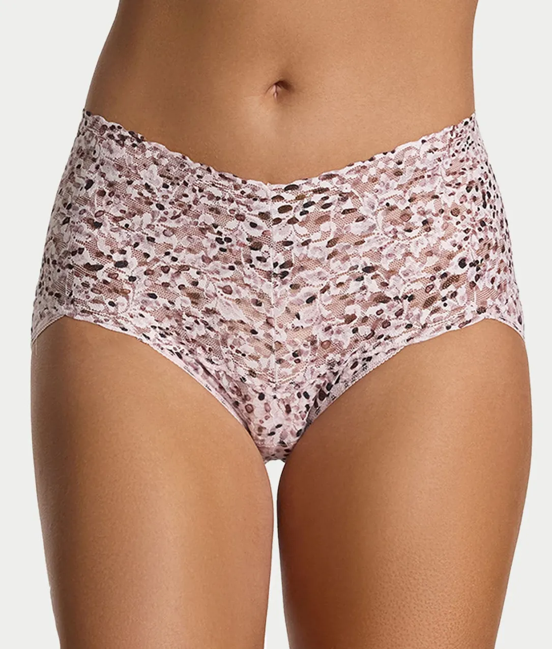 Printed Signature Lace Retro V-Kini
