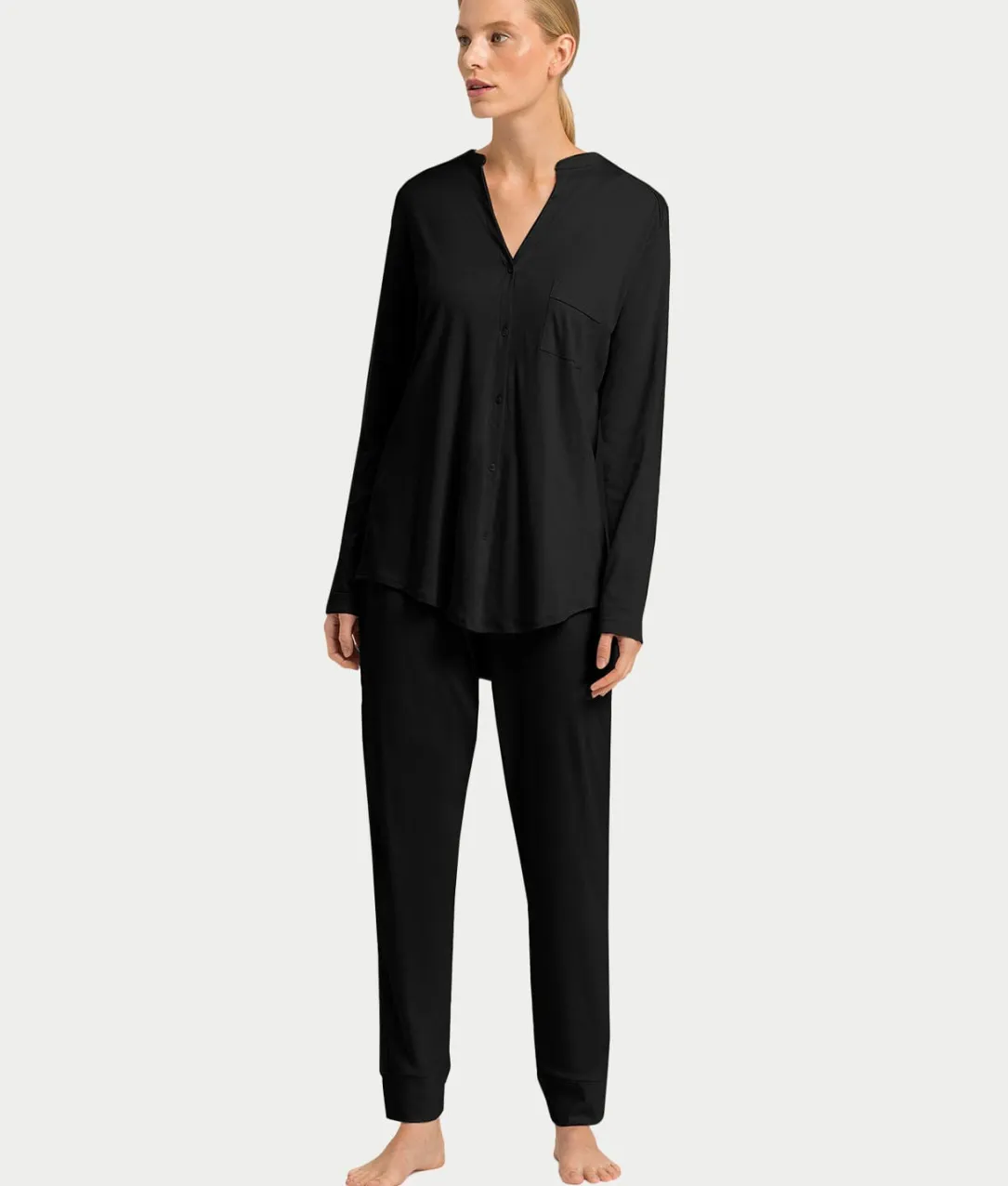 Pure Essence Button Front Soft Cotton Pajama Set