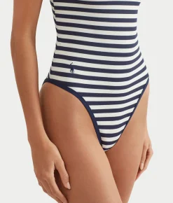 Retro High-Neck One-Piece Swimsuit