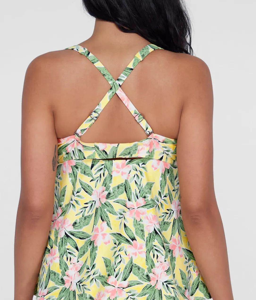 Ring-Front Underwire Tankini Top