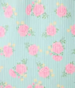 Secret Garden Striped Floral Knit Pajama Set
