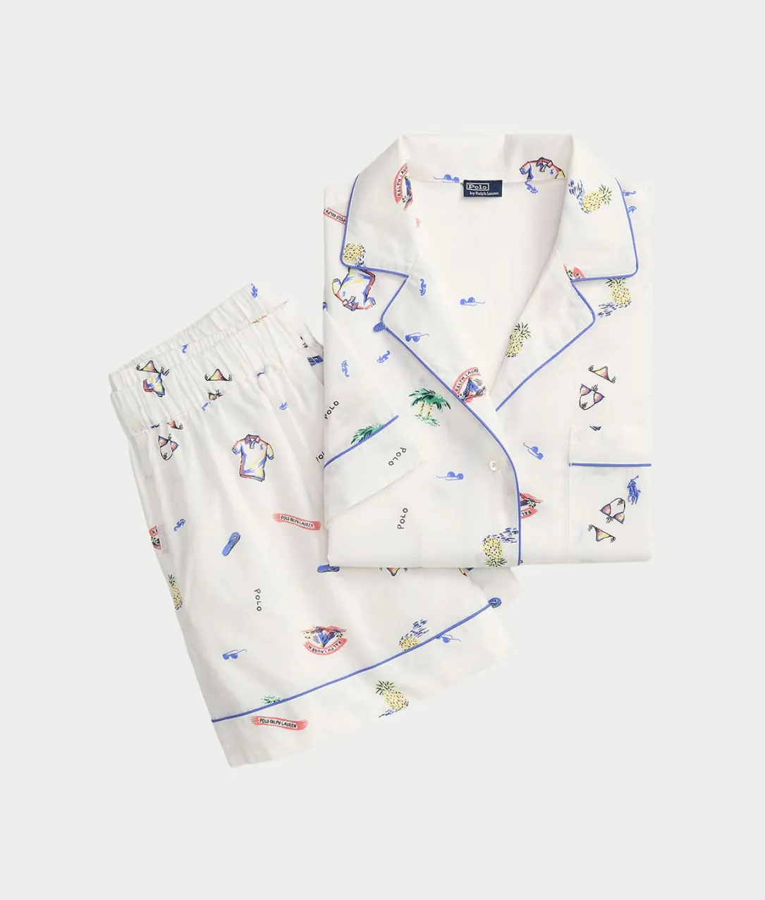 Short Sleeve Woven Pajama Set