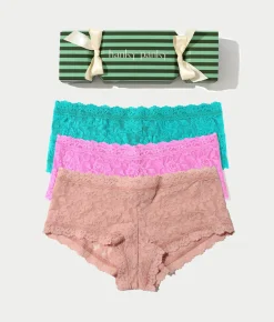 Signature Lace Boyshort in Gift Box 3-Pack