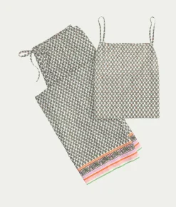 Sleep Tunic Woven Pajama Set