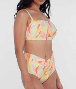 Square Neck Underwire Bralette Bikini Top